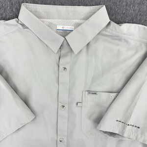 Columbia PFG Omni-Shade Polo Shirt Mens XLT Gray Performance Fishing Big Tall